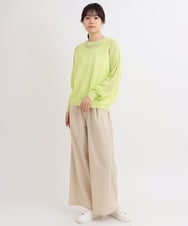 ZMLGB23149 al'aise modulation(アレーズモジュレーション) ハイストレッチタックワイドパンツ ベージュ