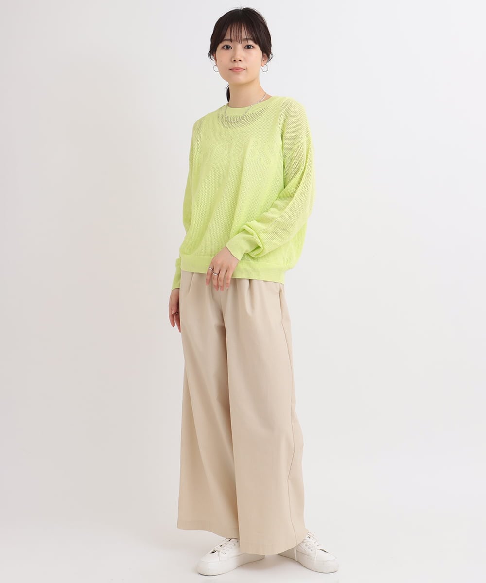 ZMLGB23149 al'aise modulation(アレーズモジュレーション) ハイストレッチタックワイドパンツ ベージュ