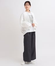 ZMLGB23149 al'aise modulation(アレーズモジュレーション) ハイストレッチタックワイドパンツ ブラック