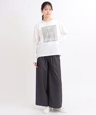 ZMLGB23149 al'aise modulation(アレーズモジュレーション) ハイストレッチタックワイドパンツ ブラック