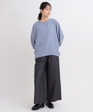 ZMLGB23149 al'aise modulation(アレーズモジュレーション) ハイストレッチタックワイドパンツ ブラック