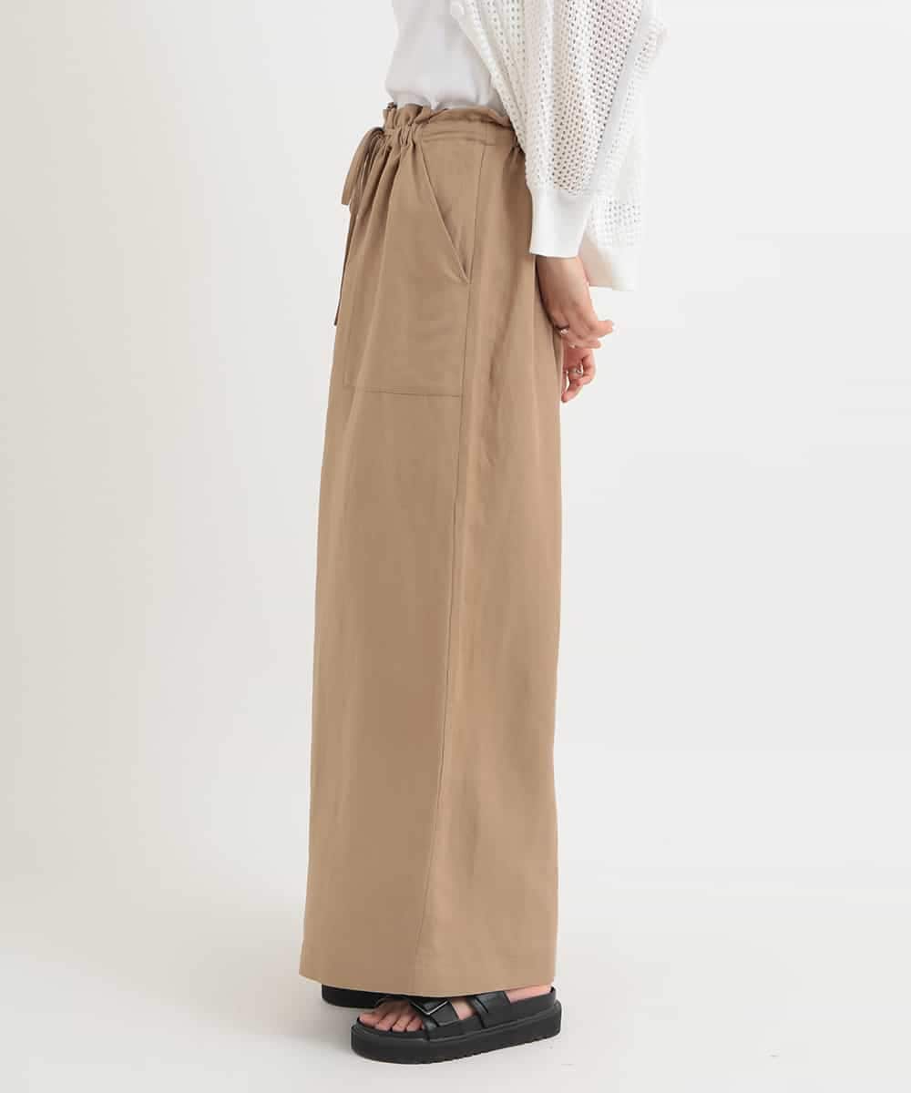 ZMLGB34168 al'aise modulation(アレーズモジュレーション) リネンワンドパンツ ベージュ