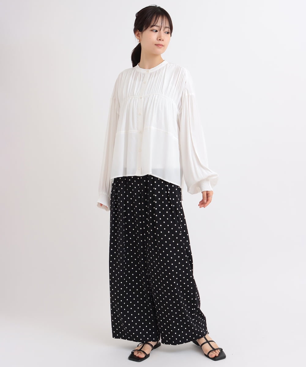 ZMLGB36148 al'aise modulation(アレーズモジュレーション) ドットタックデザインパンツ ブラック