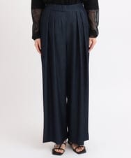 ZMLGB37148 al'aise modulation(アレーズモジュレーション) デニムライクタックワイドパンツ ネイビー