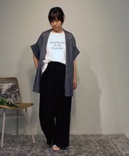 ZMLGB49148 al'aise modulation(アレーズモジュレーション) ワイドシルエットイージーパンツ ブラック