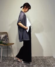 ZMLGB49148 al'aise modulation(アレーズモジュレーション) ワイドシルエットイージーパンツ ブラック