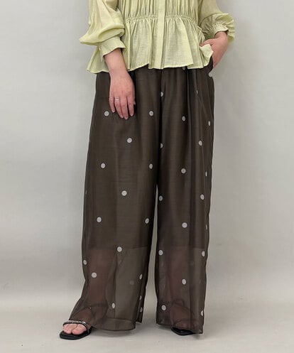 ZMLGE10160 al'aise modulation シアードットワイドパンツ