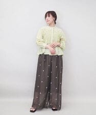 ZMLGE10160 al'aise modulation(アレーズモジュレーション) シアードットワイドパンツ カーキ