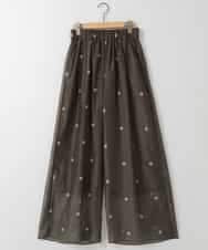 ZMLGE10160 al'aise modulation(アレーズモジュレーション) シアードットワイドパンツ カーキ