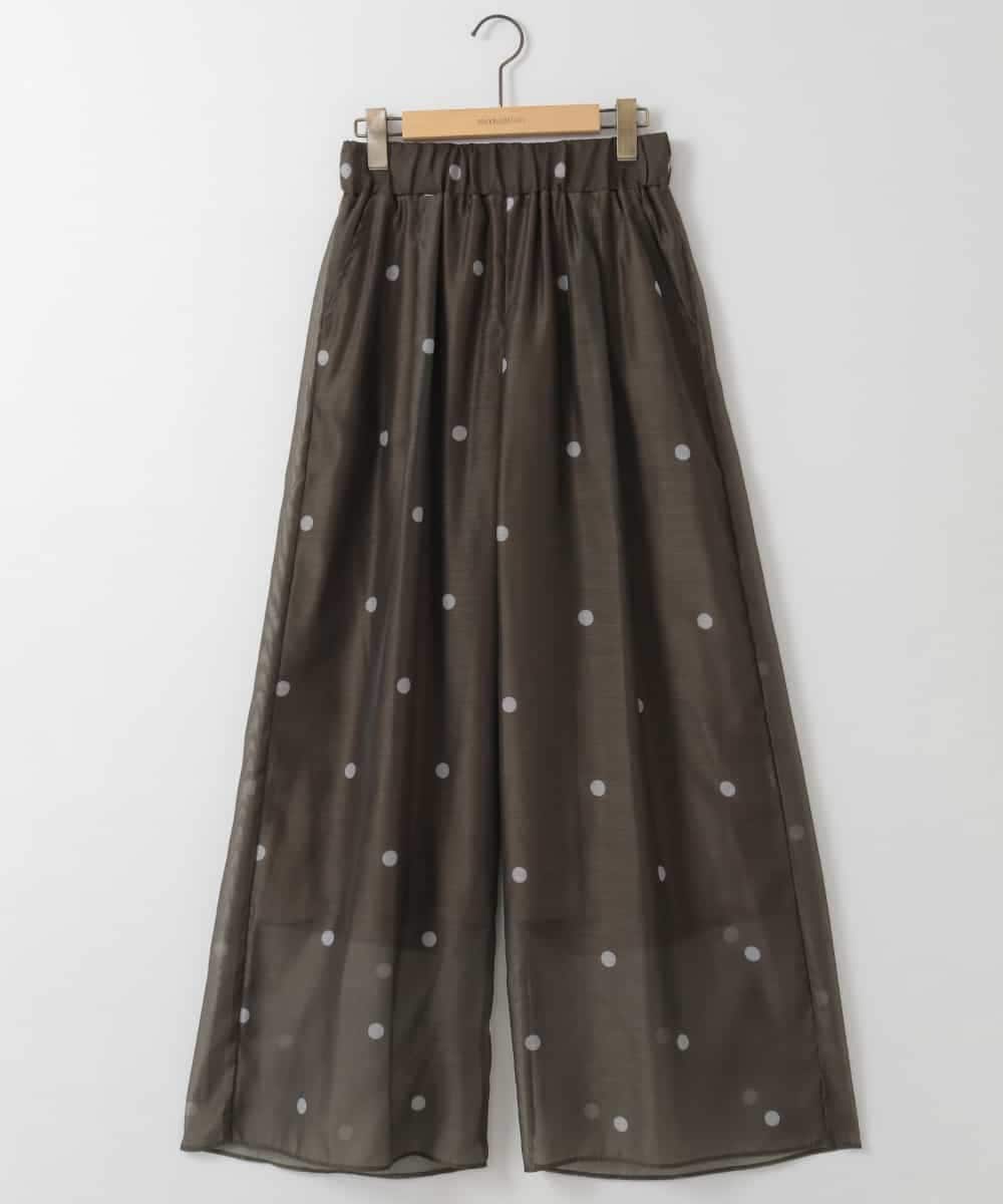 ZMLGE10160 al'aise modulation(アレーズモジュレーション) シアードットワイドパンツ カーキ