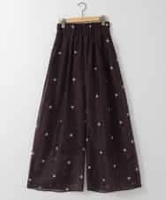 ZMLGE10160 al'aise modulation(アレーズモジュレーション) シアードットワイドパンツ ブラウン