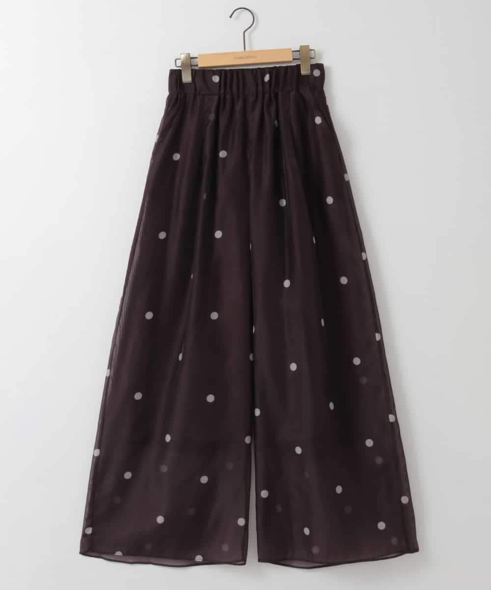 ZMLGE10160 al'aise modulation(アレーズモジュレーション) シアードットワイドパンツ ブラウン