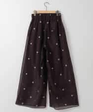 ZMLGE10160 al'aise modulation(アレーズモジュレーション) シアードットワイドパンツ ブラウン