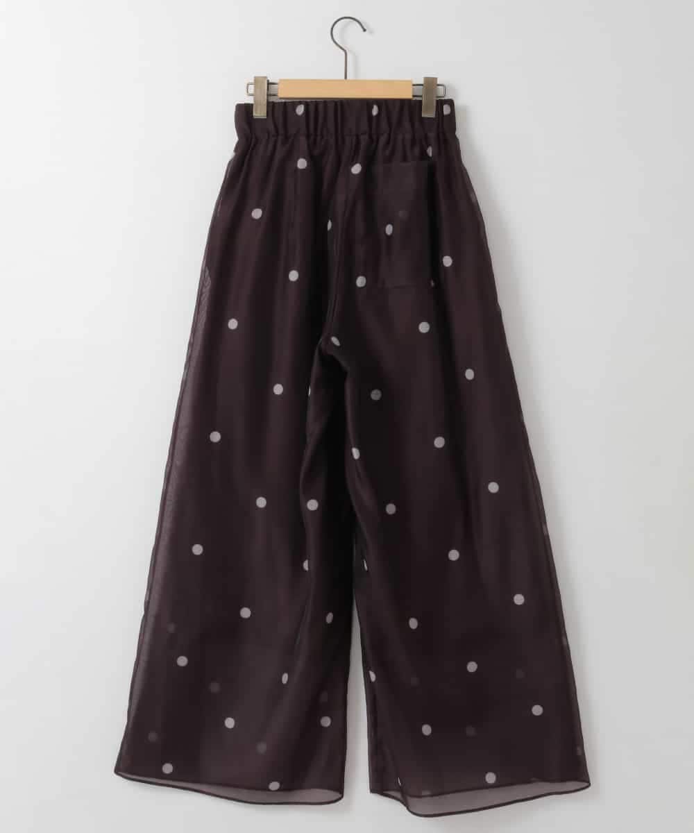 ZMLGE10160 al'aise modulation(アレーズモジュレーション) シアードットワイドパンツ ブラウン