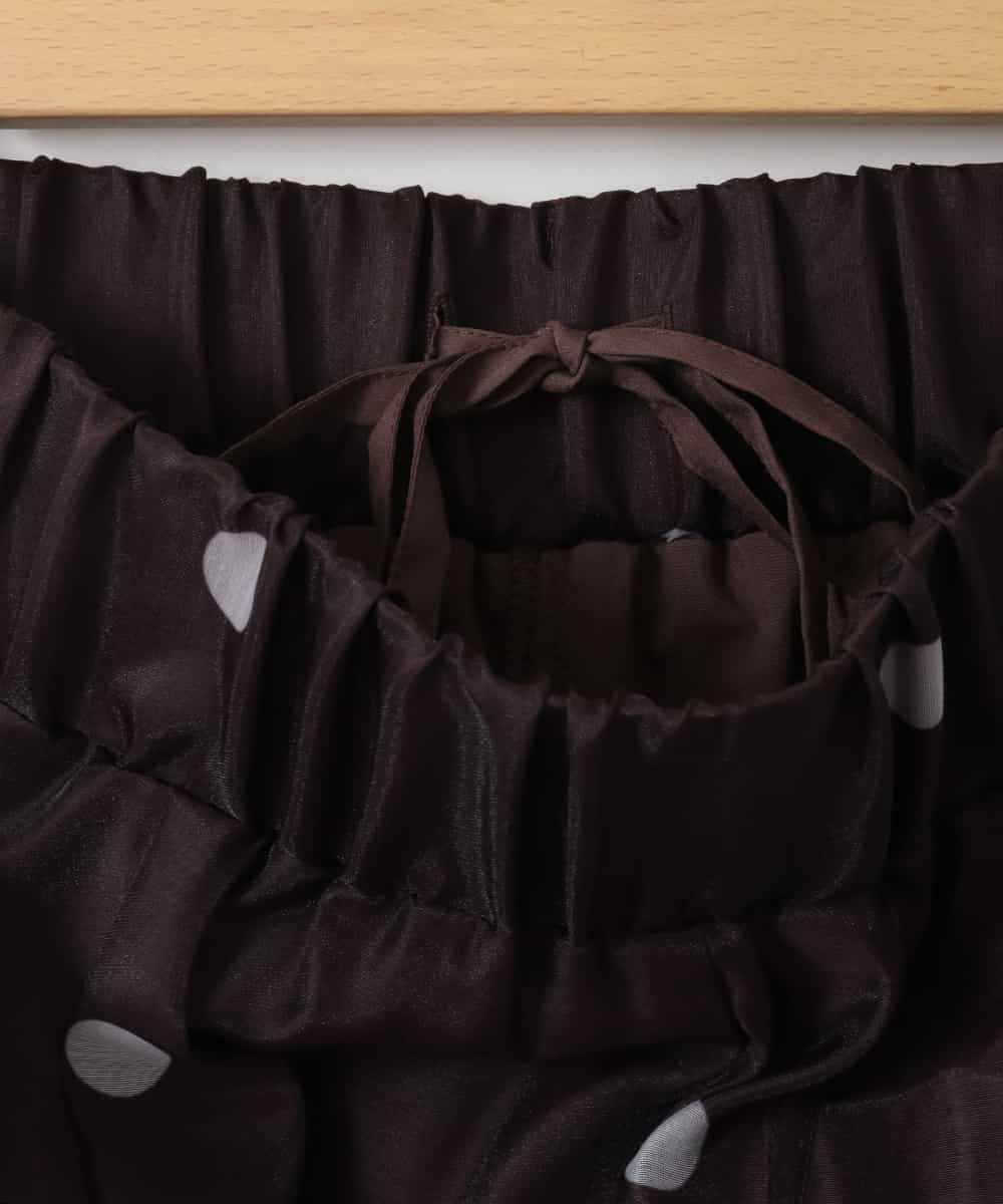 ZMLGE10160 al'aise modulation(アレーズモジュレーション) シアードットワイドパンツ ブラウン