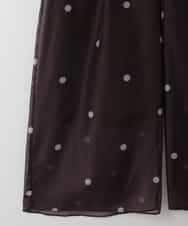 ZMLGE10160 al'aise modulation(アレーズモジュレーション) シアードットワイドパンツ ブラウン