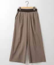 ZMLGE11160 al'aise modulation(アレーズモジュレーション) リネンブレンドストレッチワイドパンツ ベージュ