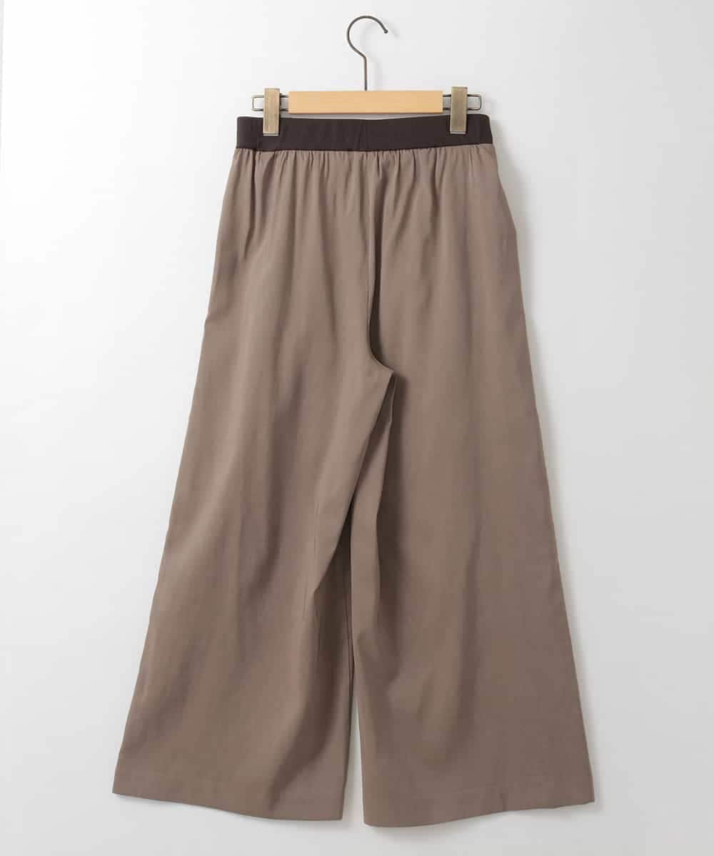 ZMLGE11160 al'aise modulation(アレーズモジュレーション) リネンブレンドストレッチワイドパンツ ベージュ