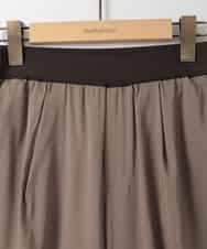 ZMLGE11160 al'aise modulation(アレーズモジュレーション) リネンブレンドストレッチワイドパンツ ベージュ