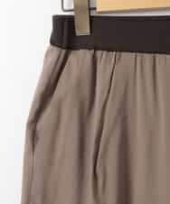 ZMLGE11160 al'aise modulation(アレーズモジュレーション) リネンブレンドストレッチワイドパンツ ベージュ