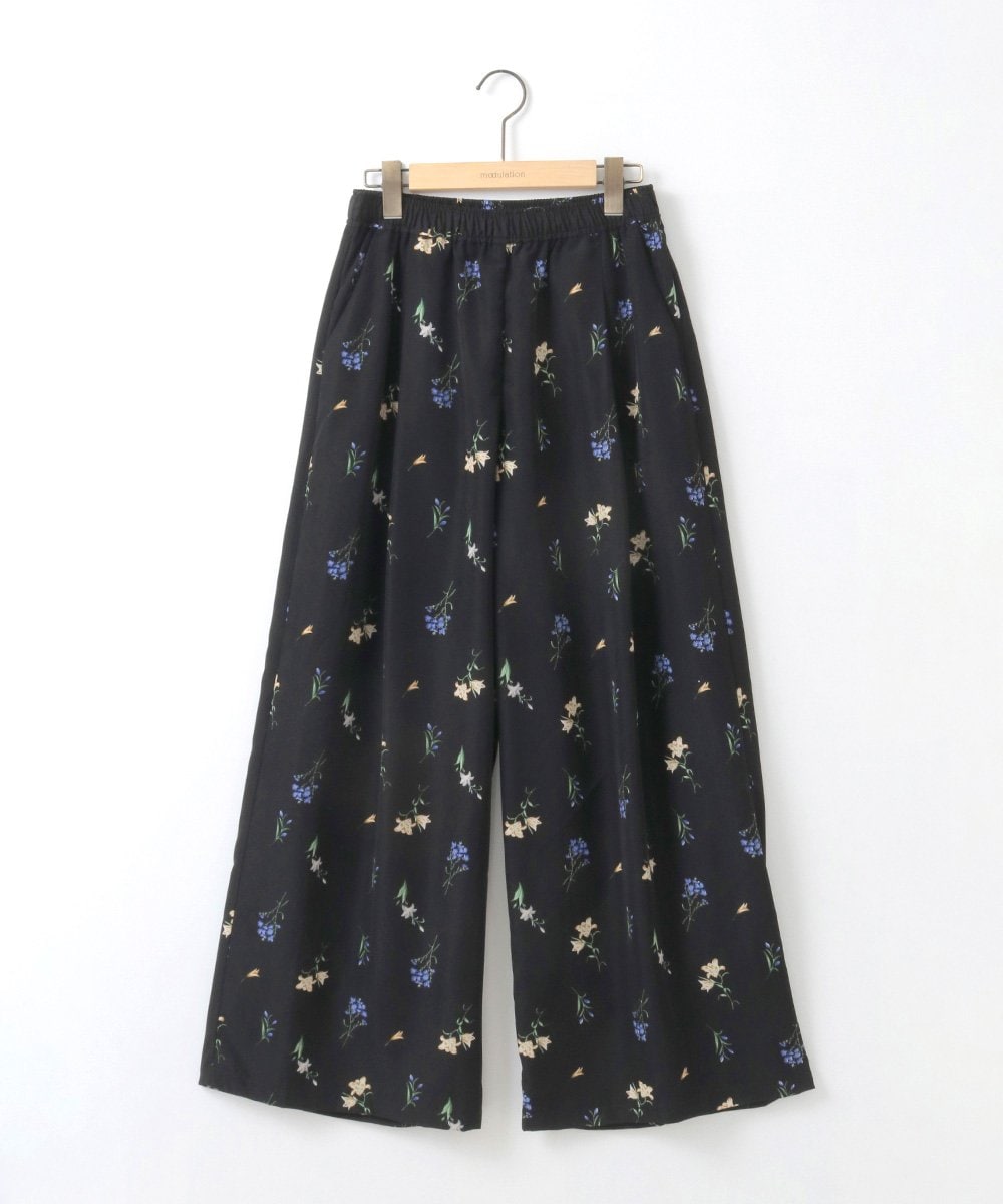 ZMLGE12110 al'aise modulation ドローイングフラワーイージーワイドパンツ