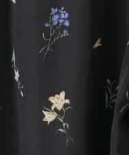 ZMLGE12110 al'aise modulation(アレーズモジュレーション) ドローイングフラワーイージーワイドパンツ ブラック