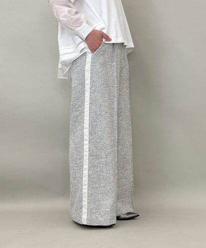 ZMLGE13160 al'aise modulation ツイードワイドパンツ