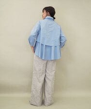 ZMLGE13160 al'aise modulation(アレーズモジュレーション) ツイードワイドパンツ グレー