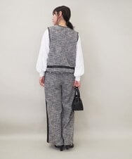 ZMLGE13160 al'aise modulation(アレーズモジュレーション) ツイードワイドパンツ ブラック