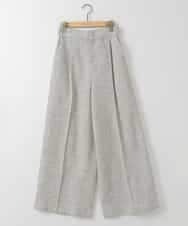 ZMLGE13160 al'aise modulation(アレーズモジュレーション) ツイードワイドパンツ グレー