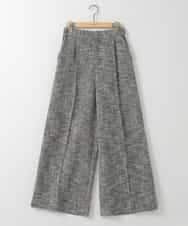 ZMLGE13160 al'aise modulation(アレーズモジュレーション) ツイードワイドパンツ ブラック