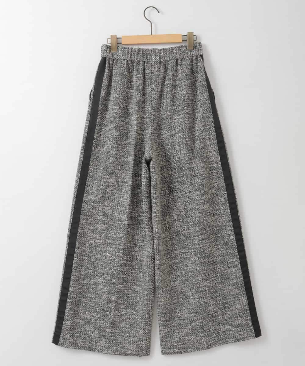 ZMLGE13160 al'aise modulation(アレーズモジュレーション) ツイードワイドパンツ ブラック