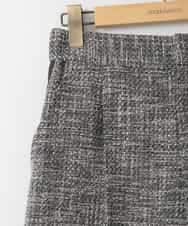 ZMLGE13160 al'aise modulation(アレーズモジュレーション) ツイードワイドパンツ ブラック