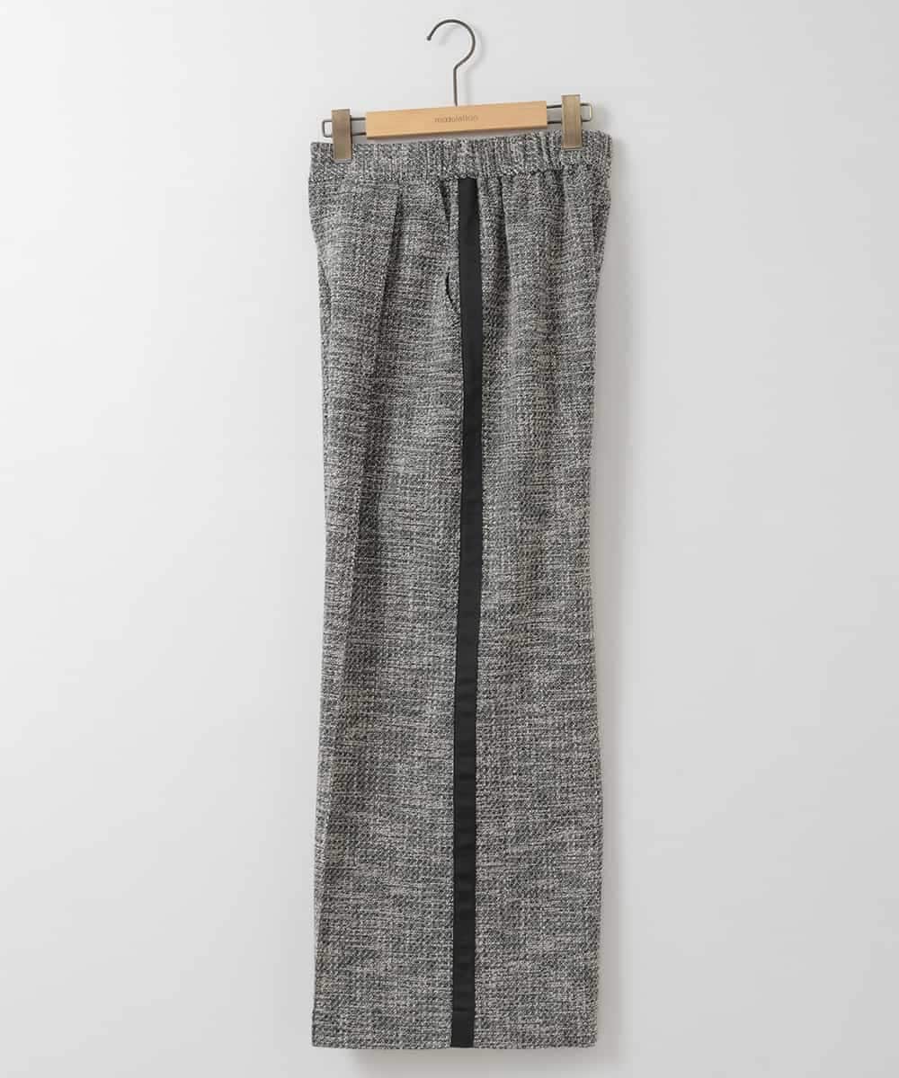 ZMLGE13160 al'aise modulation(アレーズモジュレーション) ツイードワイドパンツ ブラック