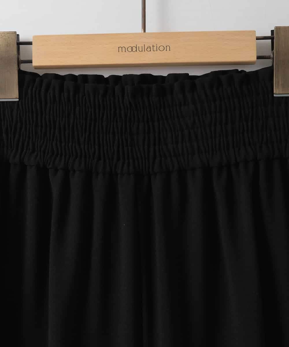 ZMLGE14148 al'aise modulation(アレーズモジュレーション) ウエストシャーリングパンツ ブラック