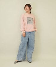 ZMLGE15140 al'aise modulation(アレーズモジュレーション) ワイドデニムパンツ ブルー