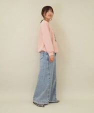 ZMLGE15140 al'aise modulation(アレーズモジュレーション) ワイドデニムパンツ ブルー