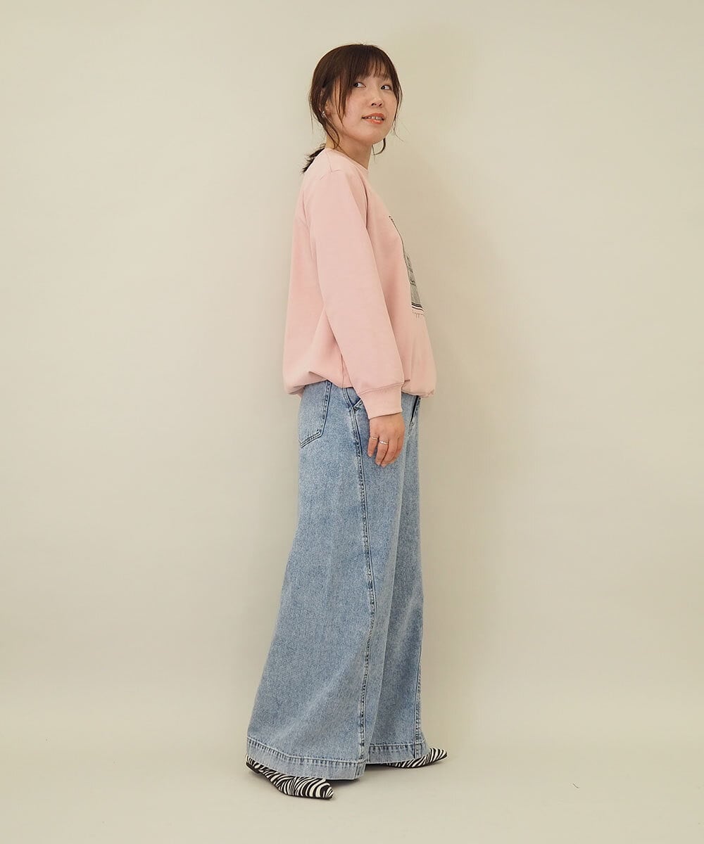 ZMLGE15140 al'aise modulation(アレーズモジュレーション) ワイドデニムパンツ ブルー