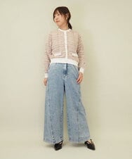 ZMLGE15140 al'aise modulation(アレーズモジュレーション) ワイドデニムパンツ ブルー