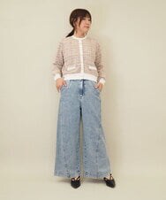 ZMLGE15140 al'aise modulation(アレーズモジュレーション) ワイドデニムパンツ ブルー