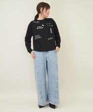 ZMLGE15140 al'aise modulation(アレーズモジュレーション) ワイドデニムパンツ ブルー