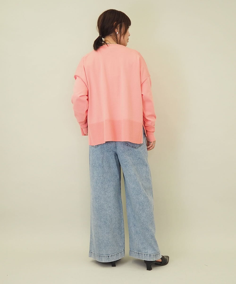 ZMLGE15140 al'aise modulation(アレーズモジュレーション) ワイドデニムパンツ ブルー