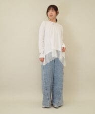 ZMLGE15140 al'aise modulation(アレーズモジュレーション) ワイドデニムパンツ ブルー