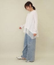 ZMLGE15140 al'aise modulation(アレーズモジュレーション) ワイドデニムパンツ ブルー