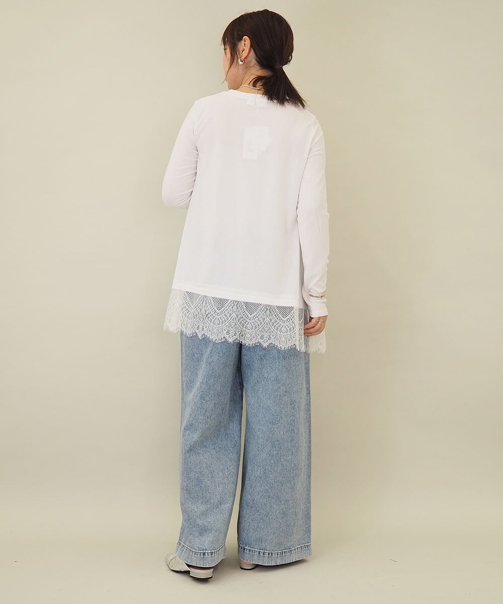 ZMLGE15140 al'aise modulation(アレーズモジュレーション) ワイドデニムパンツ ブルー