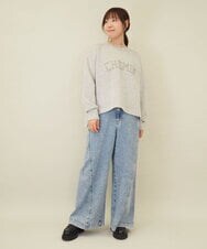 ZMLGE15140 al'aise modulation(アレーズモジュレーション) ワイドデニムパンツ ブルー