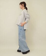 ZMLGE15140 al'aise modulation(アレーズモジュレーション) ワイドデニムパンツ ブルー