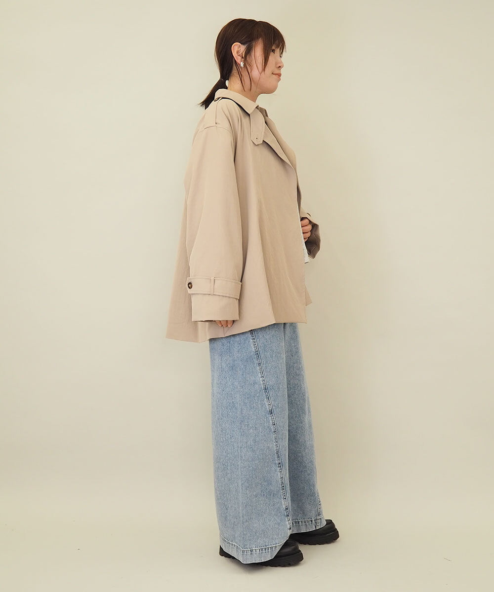 ZMLGE15140 al'aise modulation(アレーズモジュレーション) ワイドデニムパンツ ブルー