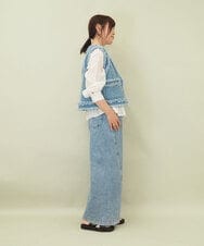 ZMLGE15140 al'aise modulation(アレーズモジュレーション) ワイドデニムパンツ ブルー