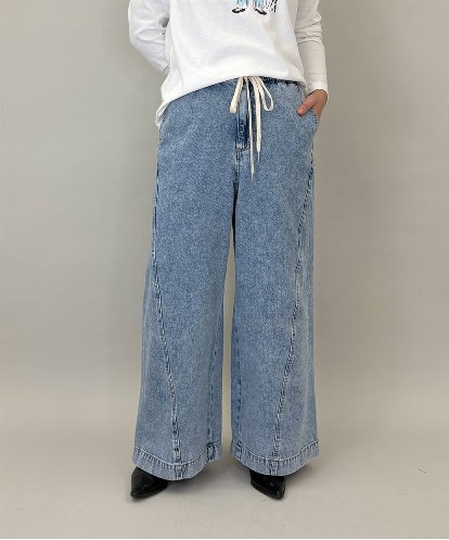 ZMLGE15140 al'aise modulation ワイドデニムパンツ